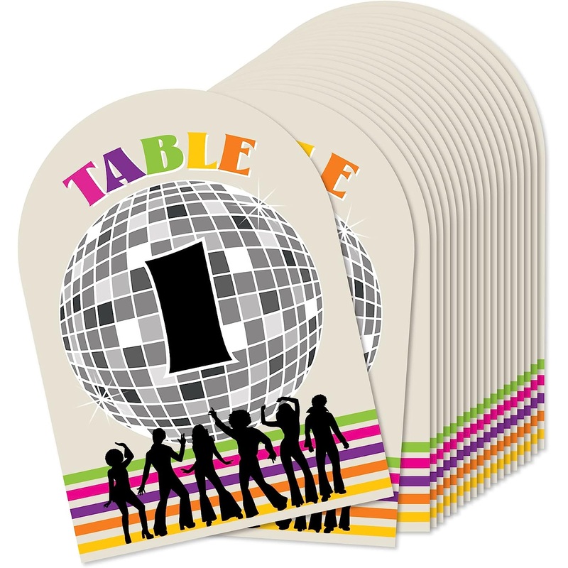 70s Disco - 1970s Disco Fever Party Double-Sided 5 x 7 inches Cards - Table Numbers - 1-20
