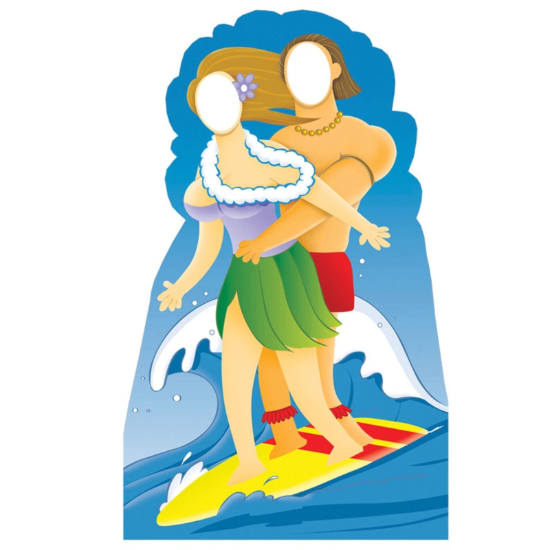 Surf Board Couple Stand-In 45"X74"