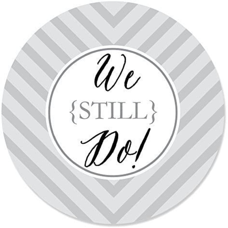 We Still Do - Wedding Anniversary - Party Circle Sticker Labels - 24 Count