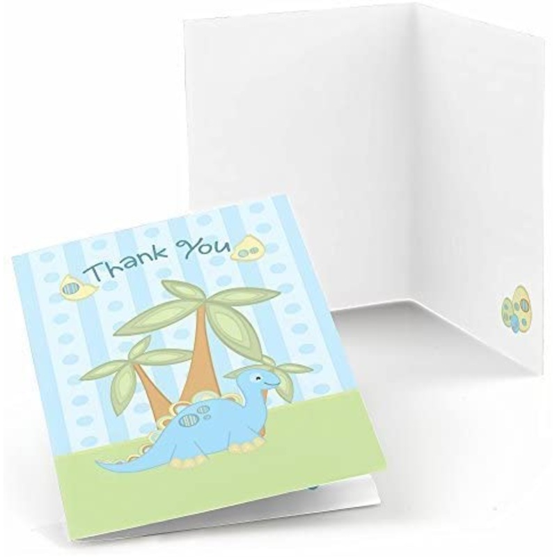 Baby Dinosaur - Baby Shower or Birthday Party Thank You Cards (8 count)