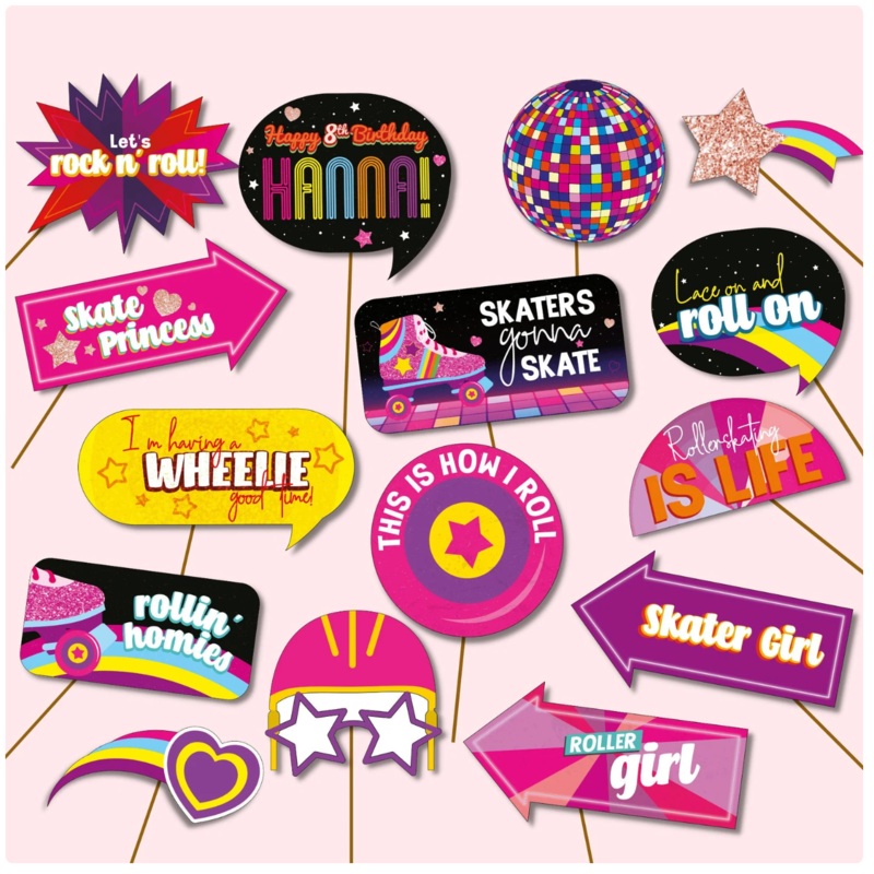Rollerskating Party Photo Props