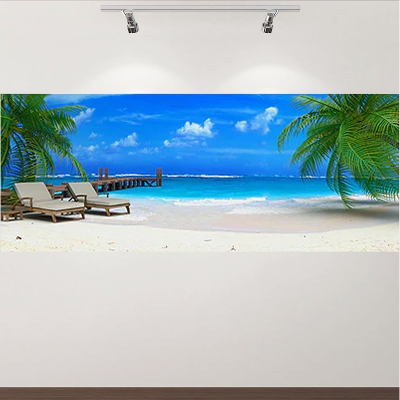 Tropical Idyllic Beach Poster Backdrop
