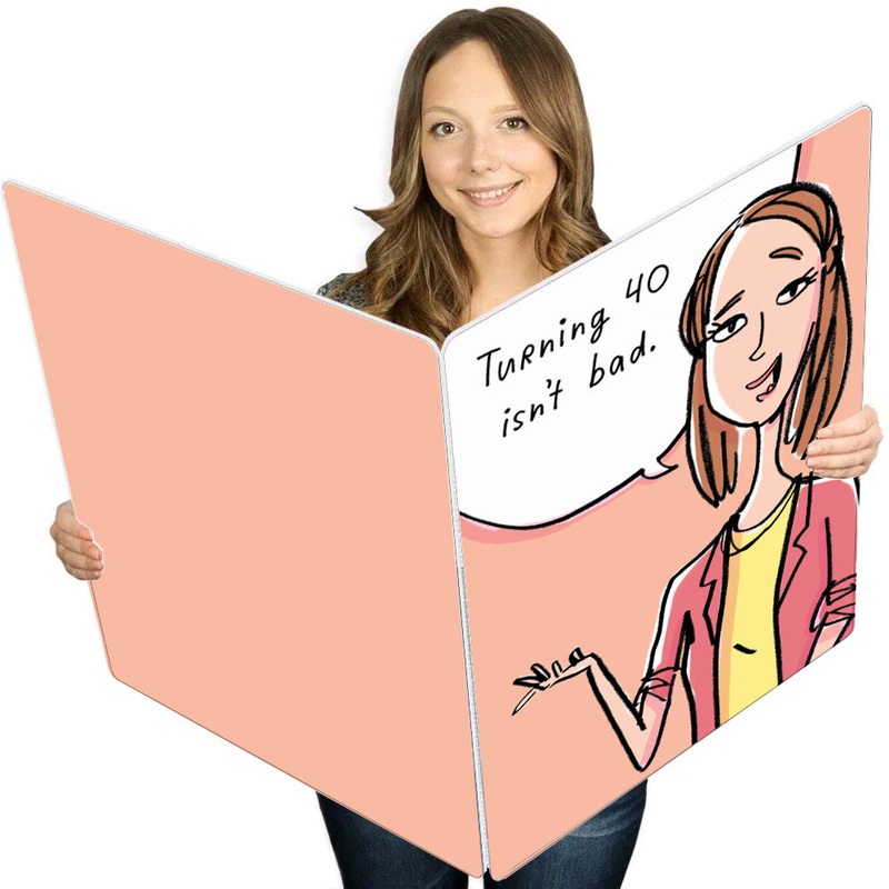 Turning 40 Isn't Bad Birthday Giant Greeting Card - 16.5 x 22 inches