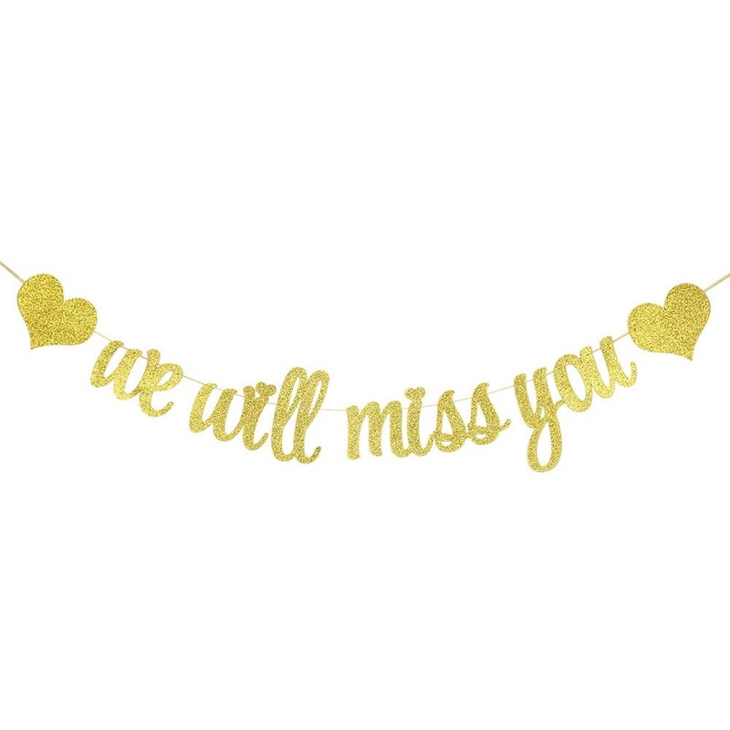 We Will Miss You Bunting (Gold)