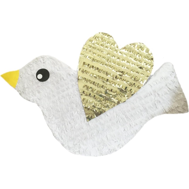White Dove Pinata Gold Wing Pinata