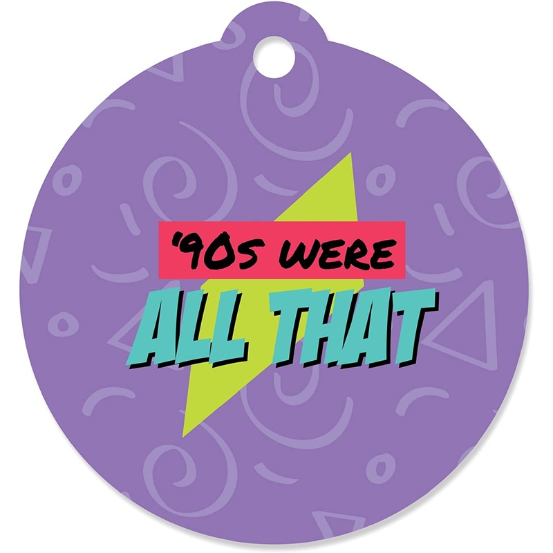 90's Throwback - 1990s Party Favor Gift Tags (Set of 20)