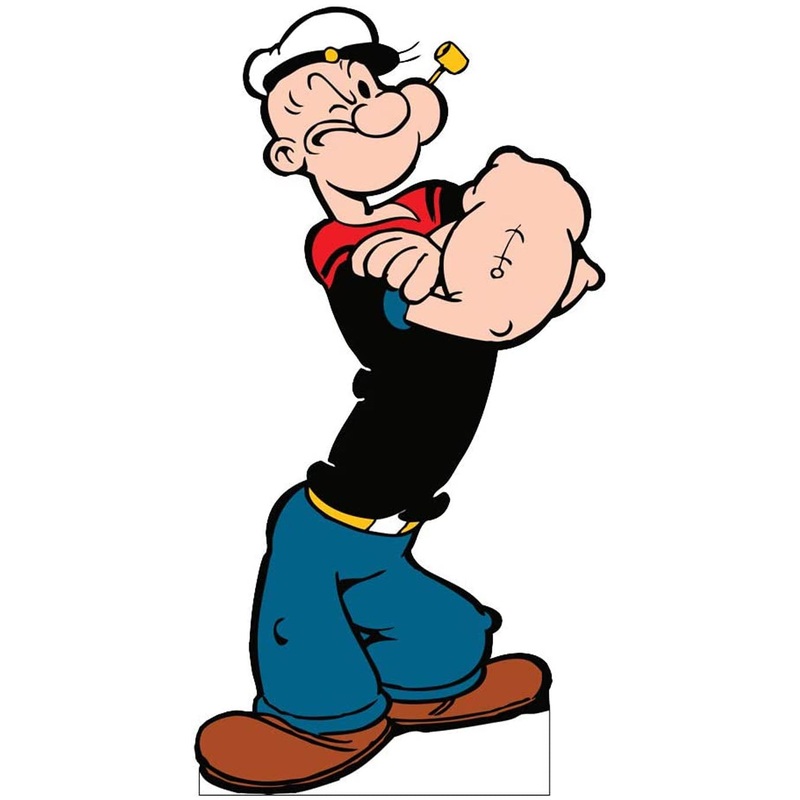 Popeye Standee 29"W x 55"H