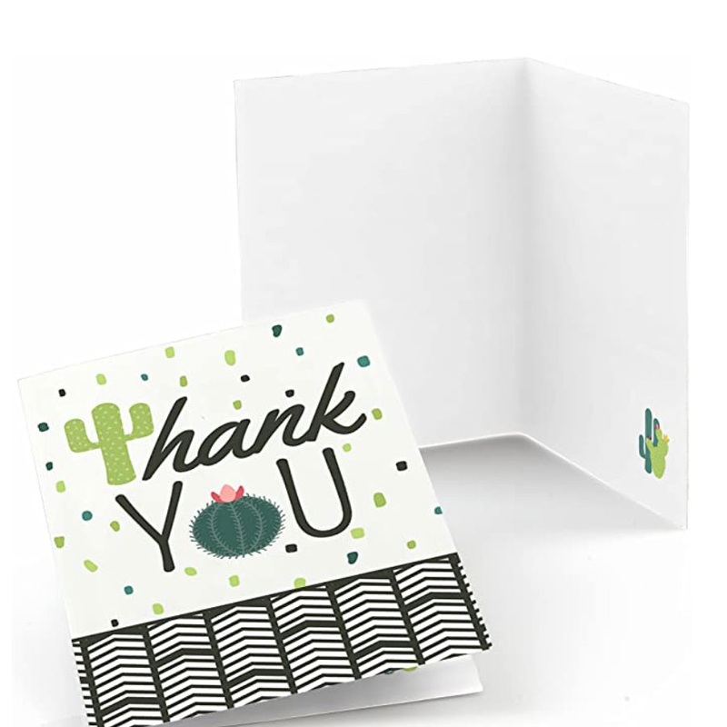 Prickly Cactus Party - Fiesta Party Thank You Cards (8 Count)