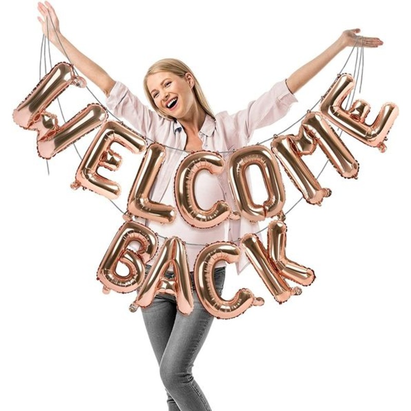 Rose Gold Welcome Back Balloons