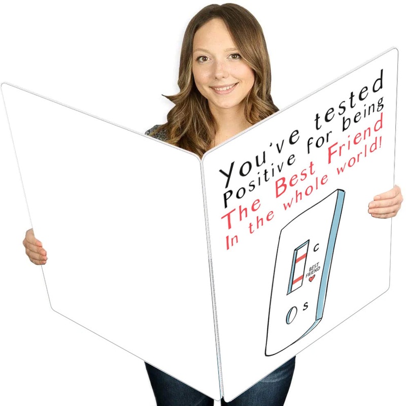 You've Tested Positive for Being the Best Friend Giant Greeting Card - 16.5 x 22 inches