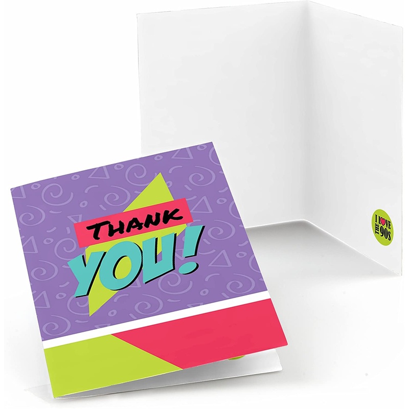 90's Throwback - 1990s Party Thank You Cards (8 count)