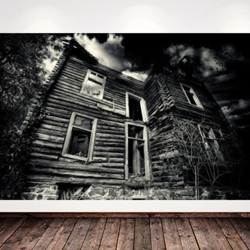 Abandoned Spooky House Poster 60x40 inch