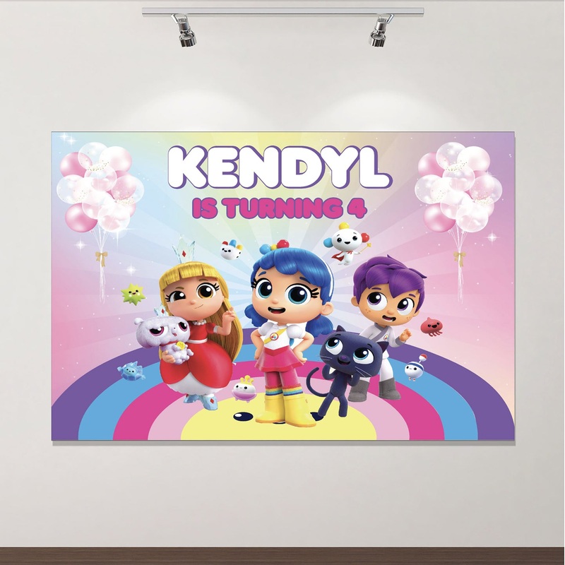 Rainbow Kingdom Backdrop 60x40 Inch