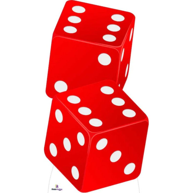 Red Dice Cardboard Standee 36" H