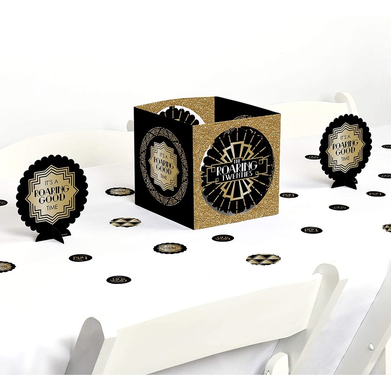 Roaring 20's - 1920s Art Deco Jazz Party Centerpiece and Table Decoration Kit