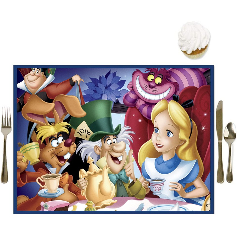 Alice in Wonderland - Party Table Decorations - Party Placemats - Set of 16
