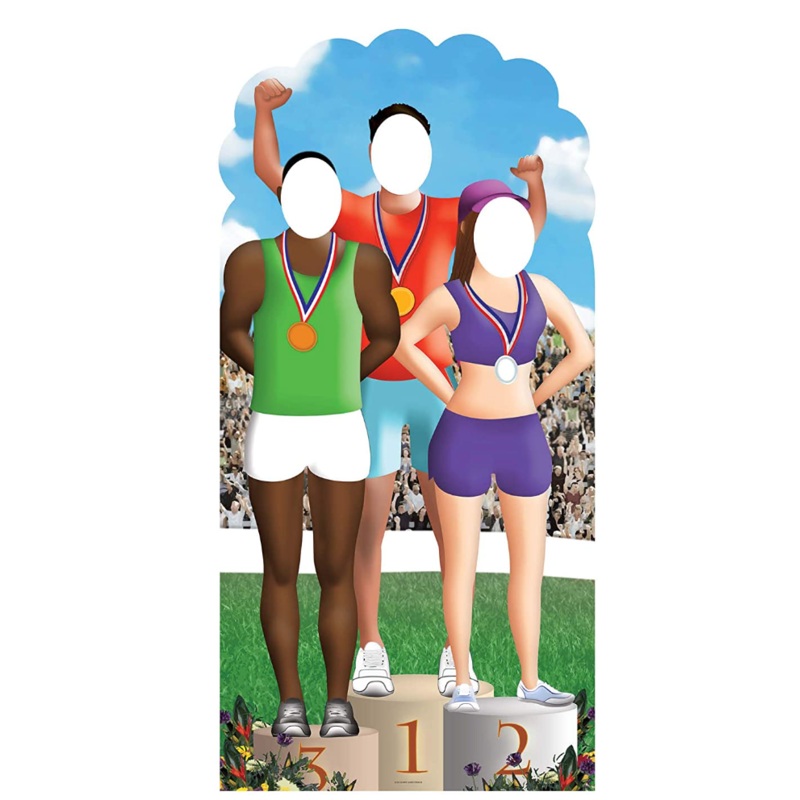 Althletics Sporting Medal Games Stand In 77" H x 39" W