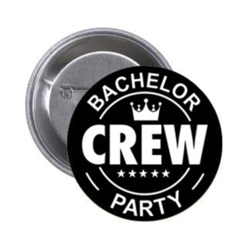 Bachelor Party Crew Badge 3 INCH - SET OF 8