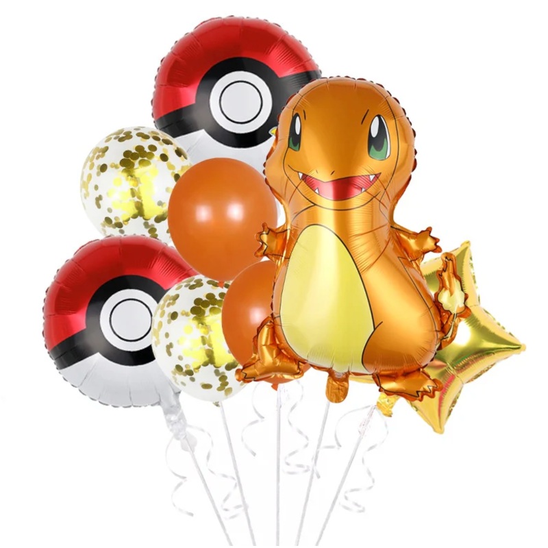 Pokemon - 8 Balloons - With Helium