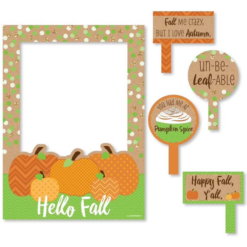 Pumpkin Patch - Fall, Halloween or Thanksgiving Party Photo Booth Picture Frame and Props