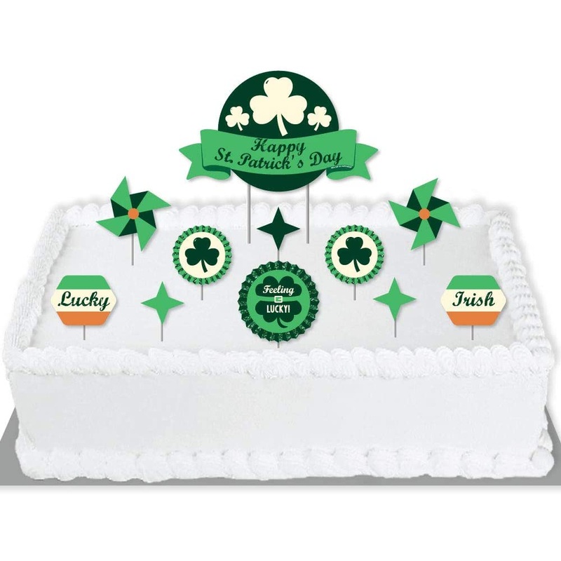 St. Patricks Day - Saint Pattys Day Party Cake Decorating Kit - Happy St. Patricks Day Cake Topper Set - 11 Pieces