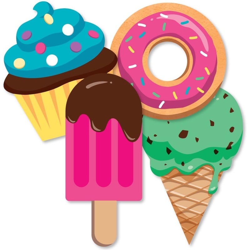 Sweet Shoppe - Donut, Ice Cream and Cupcake Decorations DIY Candy and Bakery Birthday Party or Baby Shower Essentials - Set of 20