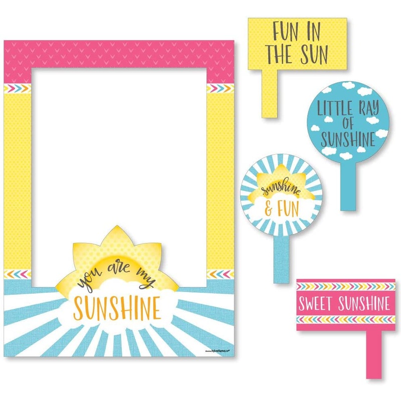 You are My Sunshine - Birthday Party or Baby Shower Selfie Photo Booth Picture Frame & Props