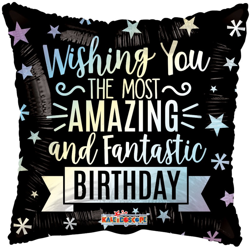 18-inches Fantastic Birthday Foil Balloon - With Helium