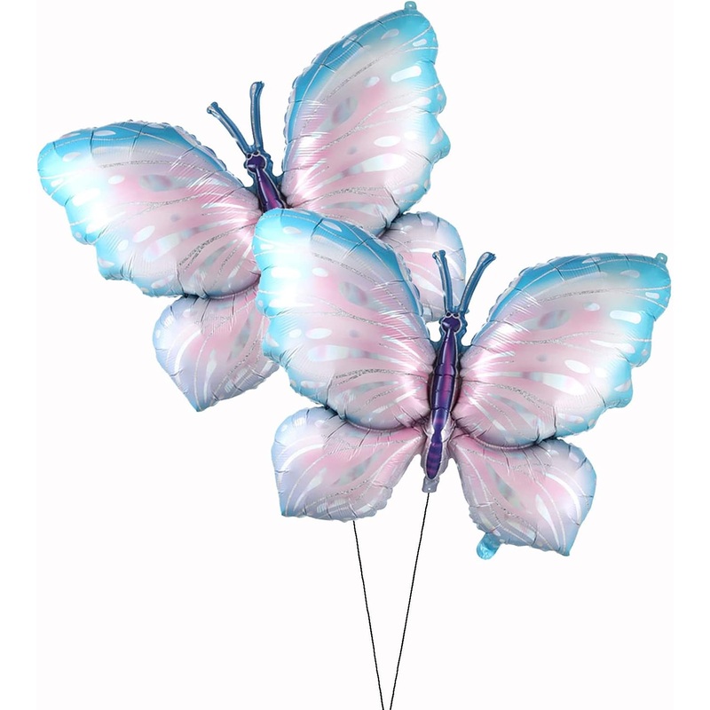 2Pcs Large Butterfly balloons - With Helium