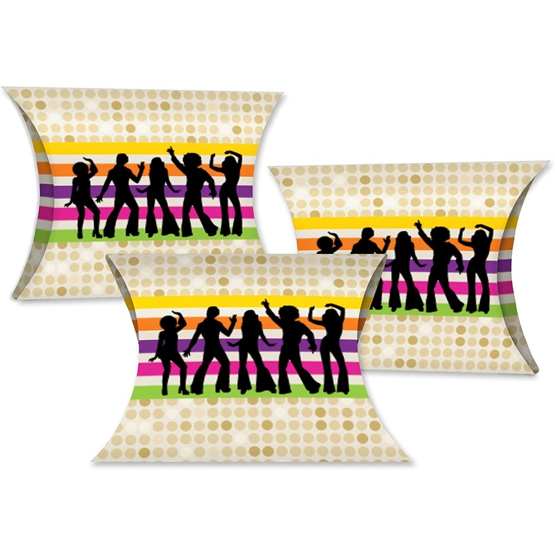 70s Disco - Favor Gift Boxes - 1970s Disco Fever Party Petite Pillow Boxes - Set of 20