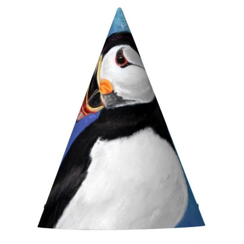 Atlantic Puffin Party Hat Beautiful Bird - Set of 8