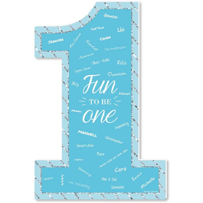 1st Birthday Boy - Fun to be One - Guest Book Sign - First Birthday Party Guestbook Alternative - Signature Mat