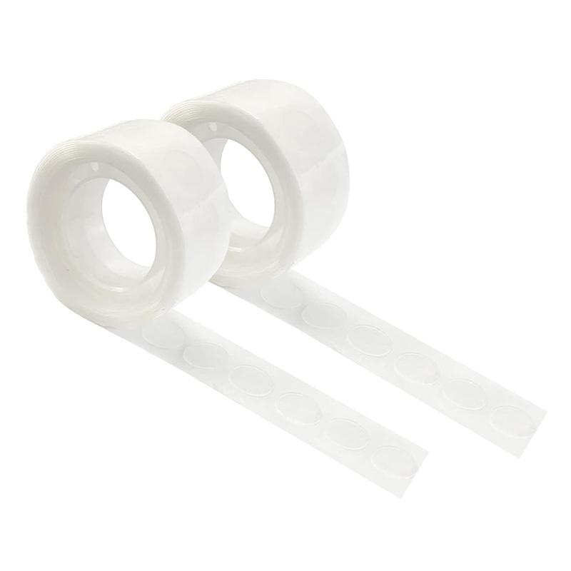 200 PCS Glue Points for Balloons, Removable Sticky Point Tape, Adhesive Double Sided Clear dots for Craft Decoration