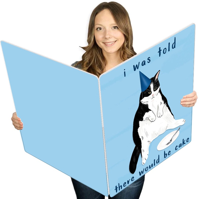 'I Was Told There Would Be Cake' Giant Greeting Card - 16.5 x 22 inches