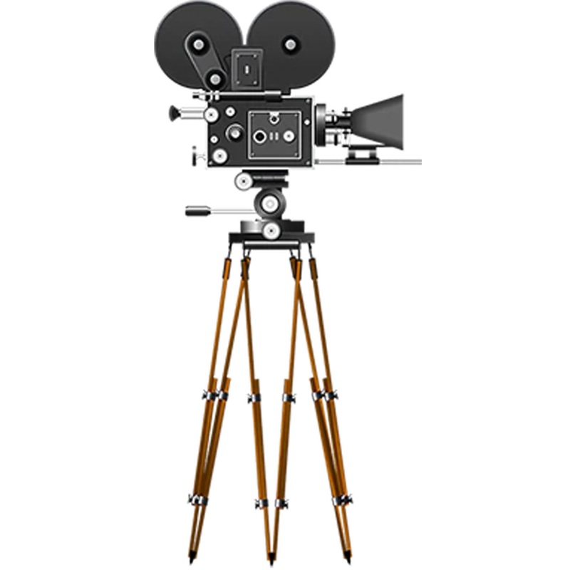 Retro Movie Camera Standee 6'