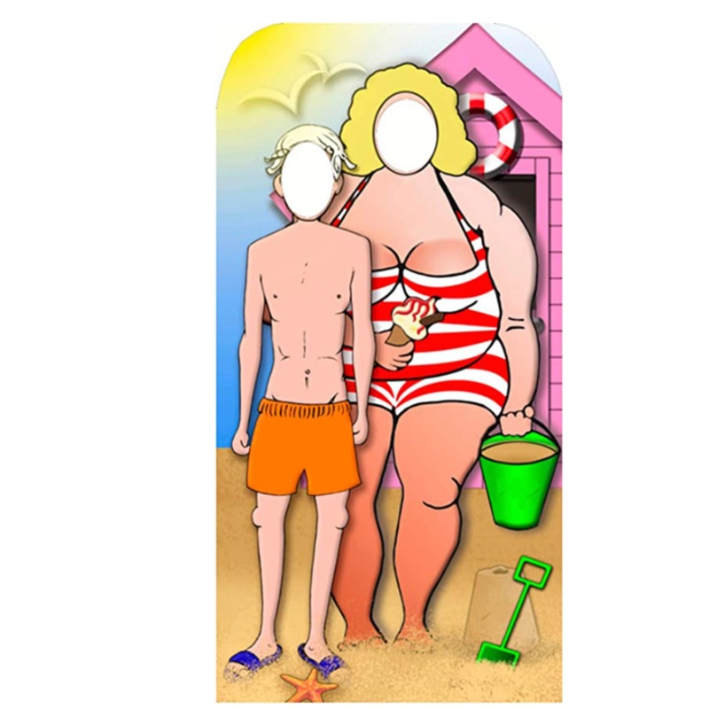 Seaside Couple Stand in 73 x 36 (height x width) inches