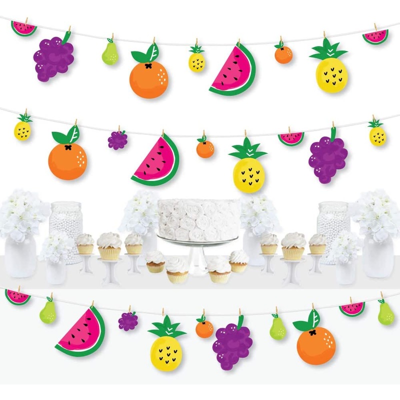Tutti Fruity - Frutti Summer Baby Shower or Birthday Party DIY Decorations - Clothespin Garland Banner - 44 Pieces