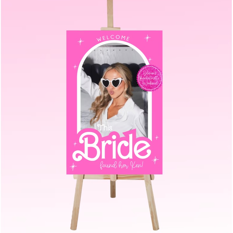 Bachelorette Party - Welcome Sign - Foamboard 3x2 feet - Custom Name & Age