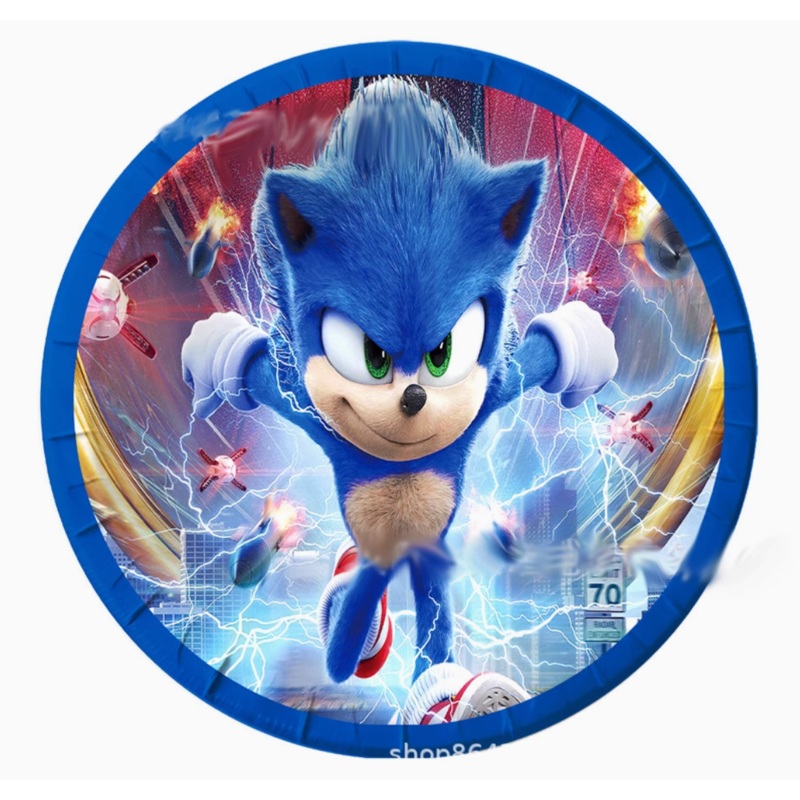 Sonic Paper Plate 9 Inch - 10 Pcs
