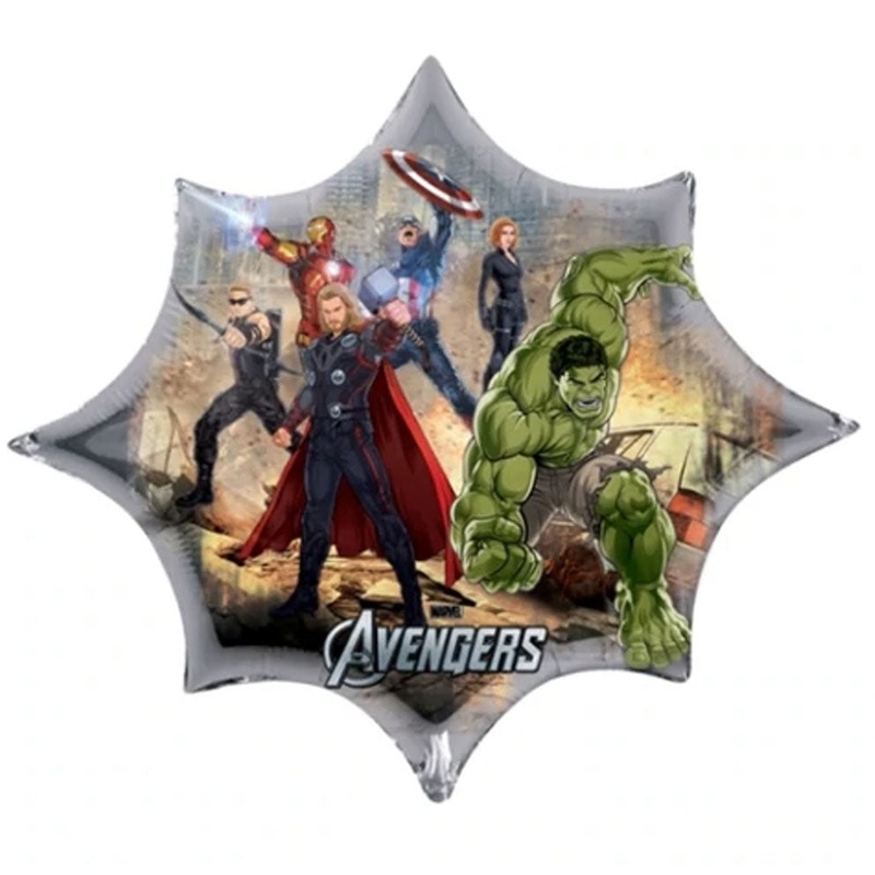 35 Big Avengers Star Burst Shape Foil Balloon