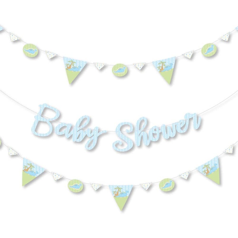 Baby Boy Dinosaur - Baby Shower Letter Banner Decoration - 36 Banner Cutouts and Baby Shower Banner Letters
