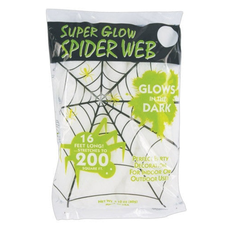 GLOW IN THE DARK SPIDER WEBS