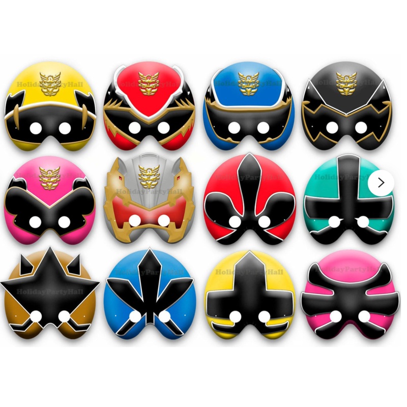 Power Ranger Card Masks