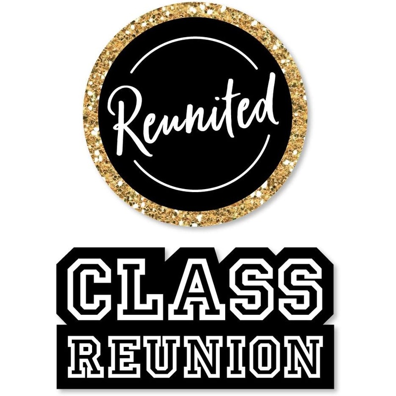 Reunited - DIY Shaped School Class Reunion Party Cut-Outs - 24 Count