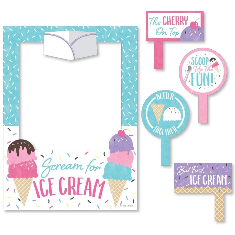 Scoop Up The Fun - Ice Cream - Photo Booth Frame and Props