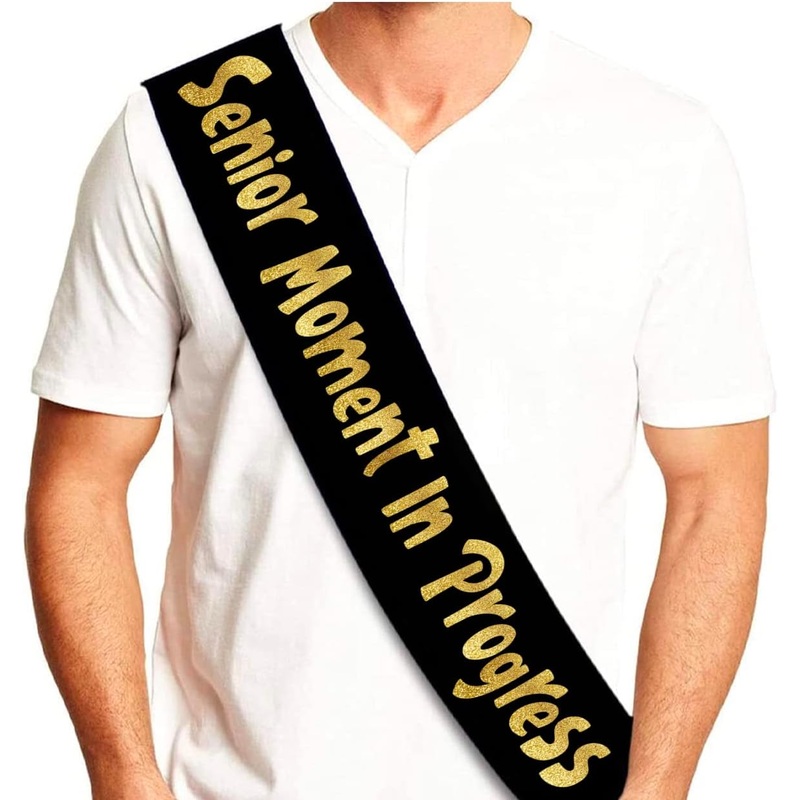 Senior Moment in Progress Foil Sash