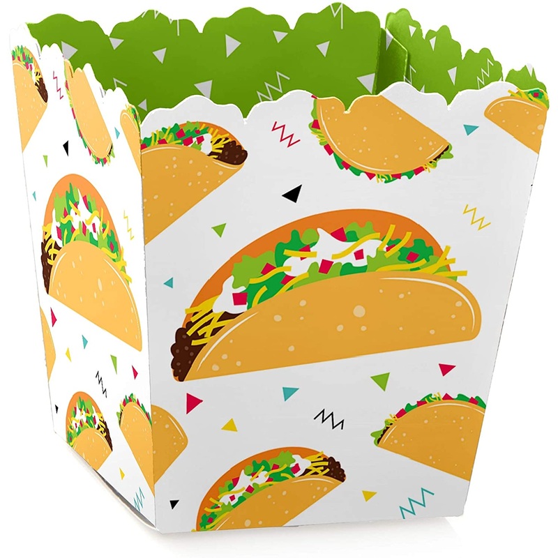 Taco Bout Fun - Party Mini Favor Boxes - Mexican Fiesta Treat Candy Boxes - Set of 12