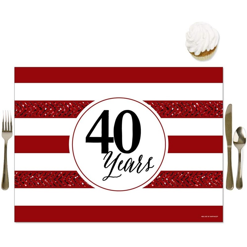 We Still Do - 40th Wedding Anniversary - Party Table Decorations - Anniversary Party Placemats - Set of 16