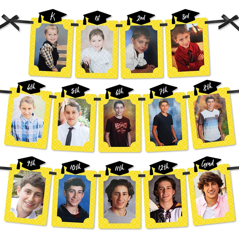 Yellow Grad - Best is Yet to Come - DIY Yellow Graduation Party Decor - K-12 School Picture Display - Photo Banner