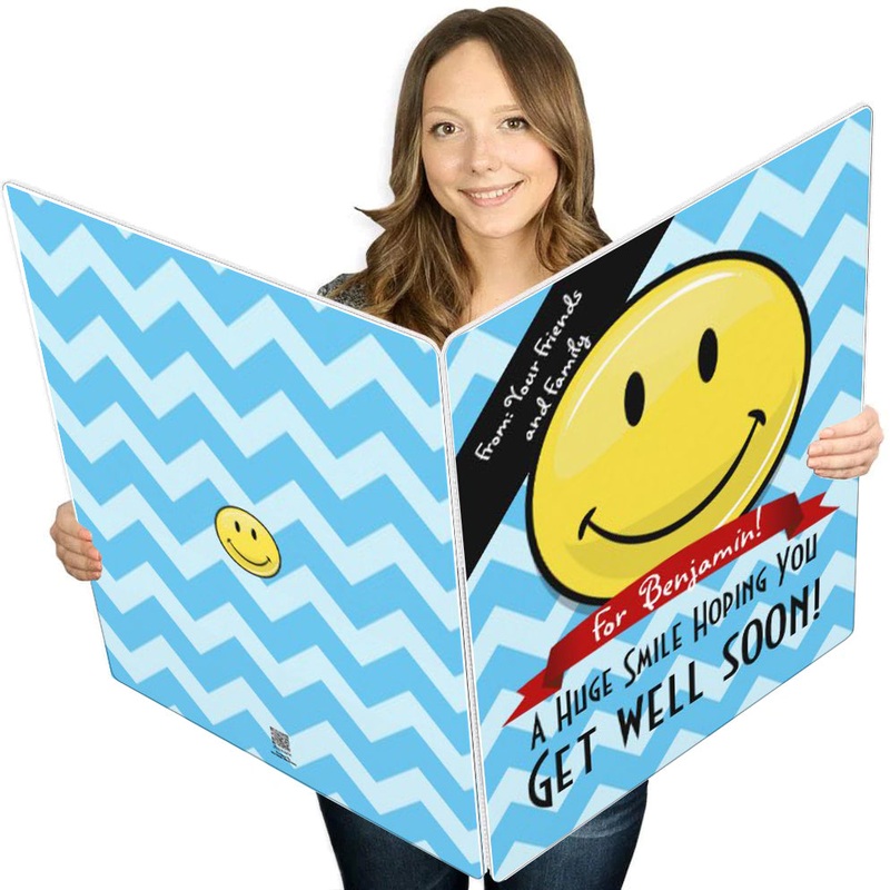 A Huge Smile Get Well Soon Custom Giant Card - 16.5 x 22 inches